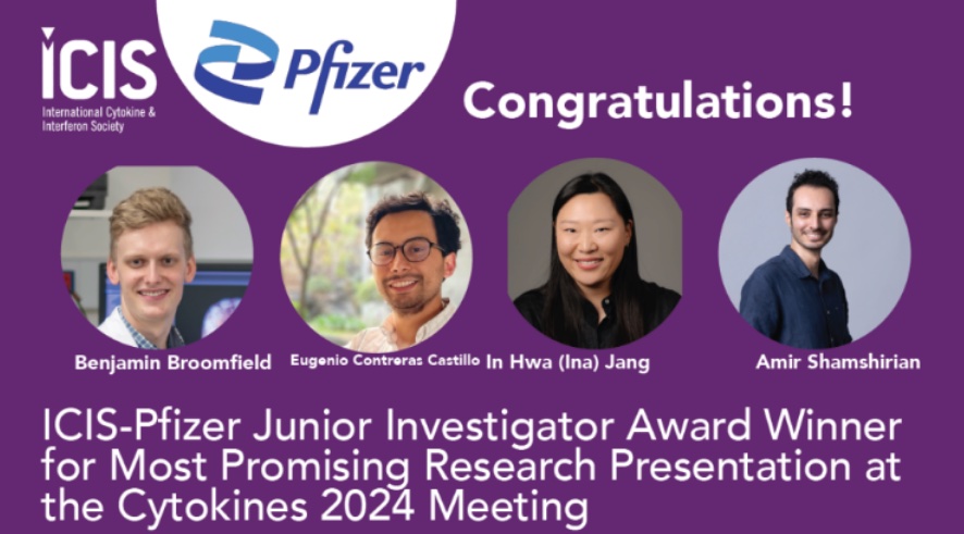 Joanna Groom (@groomlab) on Twitter photo Thrilled for <a href="/benjbroom/">Benjamin Broomfield</a> <a href="/WEHI_research/">WEHI (Walter and Eliza Hall Institute)</a> and the other awardees of the ICIS-Pfizer Most Promising Research Presentation at Cytokines 2024 <a href="/CytokineSociety/">ICIS π¦ @cytokinesociety.bsky.social</a>
Looking forward to seeing everyone in Seoul! Thrilled for <a href="/benjbroom/">Benjamin Broomfield</a> <a href="/WEHI_research/">WEHI (Walter and Eliza Hall Institute)</a> and the other awardees of the ICIS-Pfizer Most Promising Research Presentation at Cytokines 2024 <a href="/CytokineSociety/">ICIS π¦ @cytokinesociety.bsky.social</a>
Looking forward to seeing everyone in Seoul!