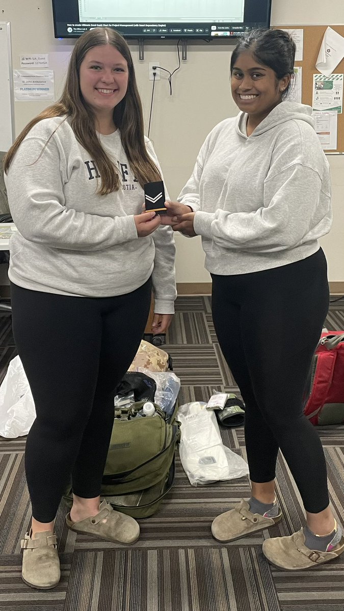 A big welcome to Roes for joining the training team as it’s newest corporal🙌🏻
#stjohnambulance #mfr #trainingteam