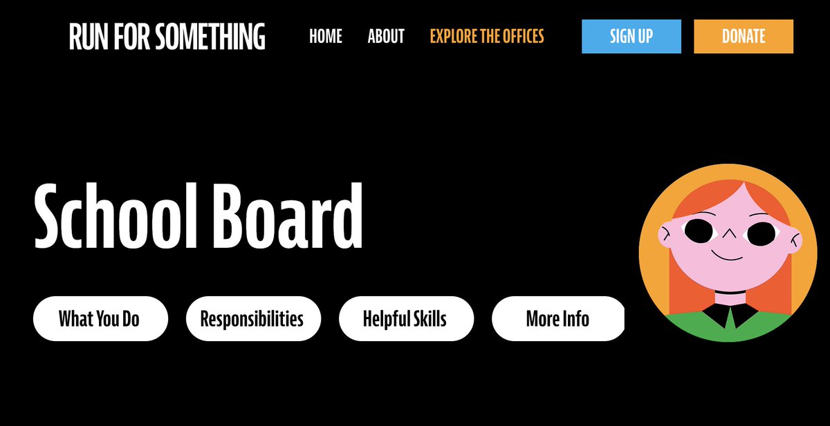 runforsomething's tweet photo. If you're vehemently against book bans and FOR protecting open and honest learning -- guess what? You'd be a great School Board member.

Let's get started:
https://t.co/VKKRPZwx9Y https://t.co/PPhLA1oWc7