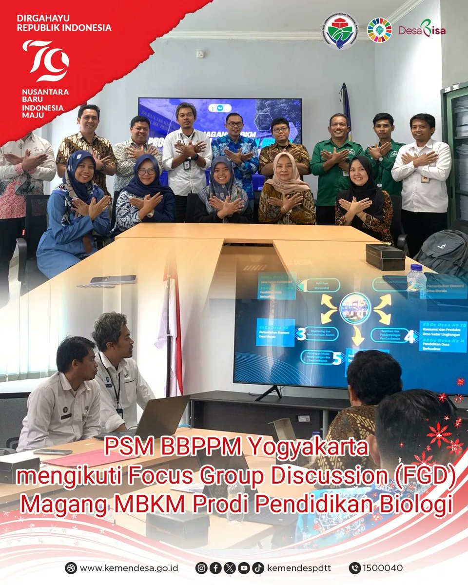 (21/8/2024) PSM BBPPM Yogyakarta mengikuti Focus Group Discussion (FGD) Magang MBKM Prodi Pendidikan Biologi di Ruang Rapat Fakultas Keguruan dan Ilmu Pendidikan, Universitas Tidar Magelang. Kegiatan ini merupakan tindak lanjut Implementasi Perjanjian Kerja Bersama