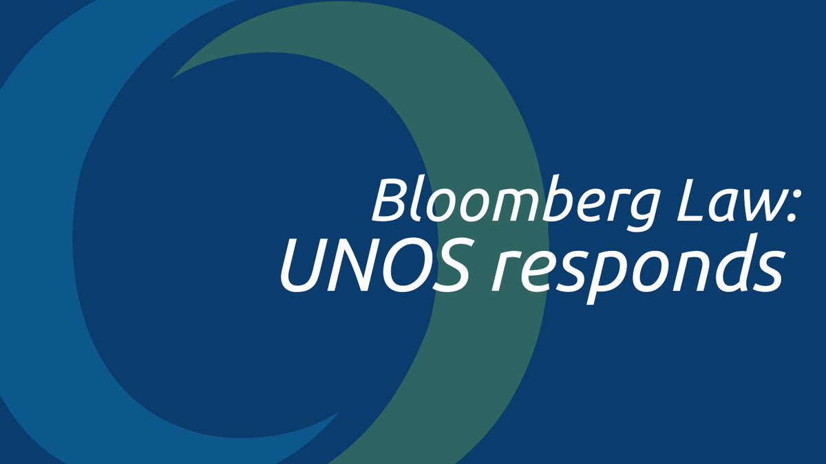 InmateOrgans's tweet photo. UPDATE: UNOS responds to inaccuracies in Bloomberg Law article https://t.co/NDK6hMgj4e https://t.co/CU7uprRGHF