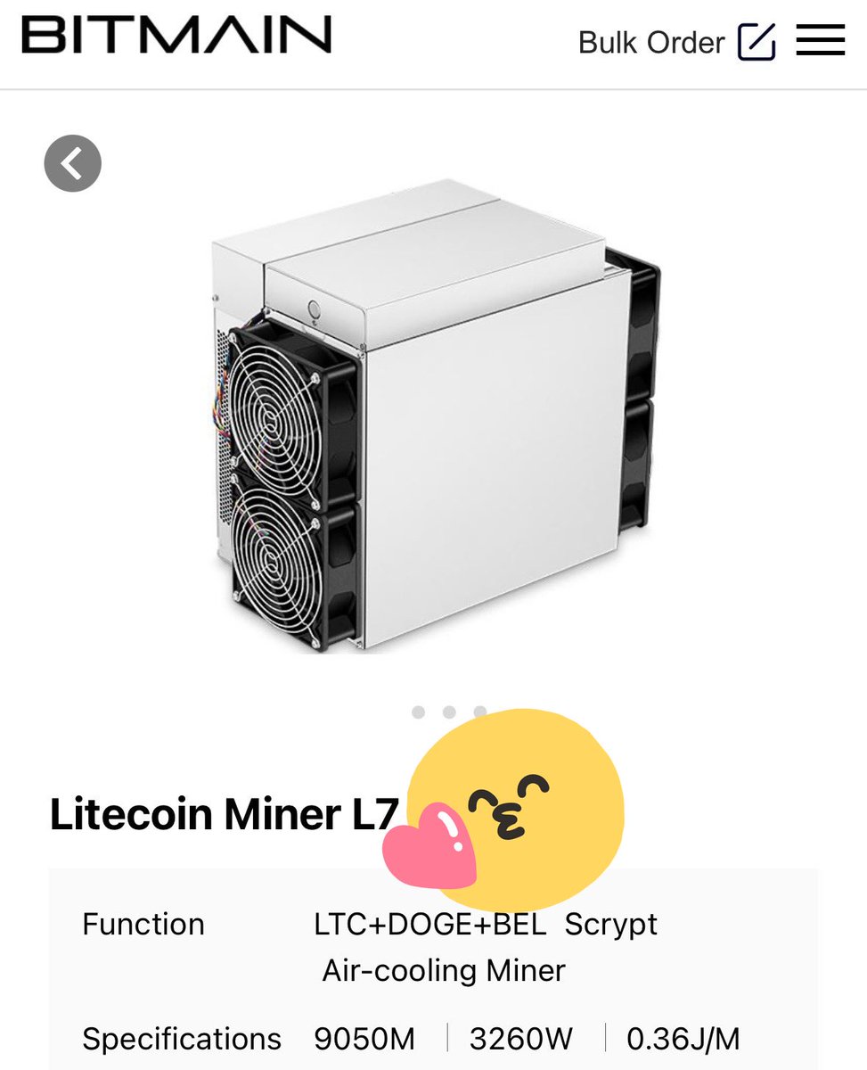 #BITMAIN now has #L7 in Stock with fixed price at $0.49/M（no coupons), limited quantity available, feel free to contact us anytime. #LTC #Dogecoin