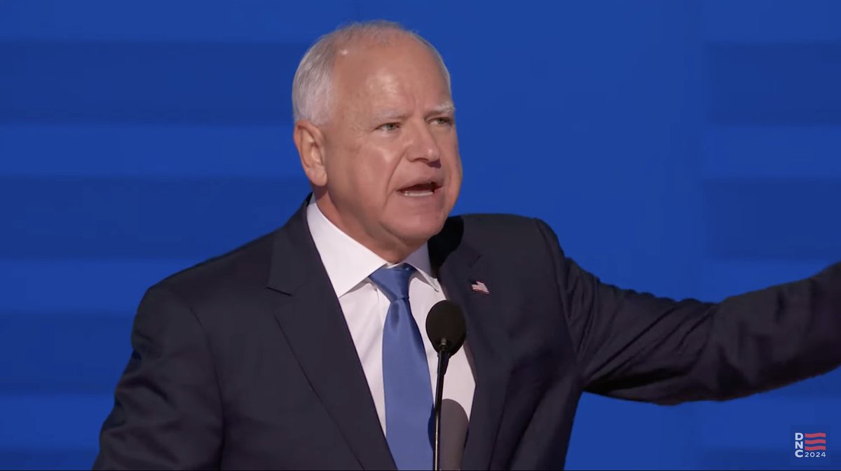 "I believe in the Second Amendment but I also believe our first responsibility is to keep our kids safe." — <a href="/Tim_Walz/">Tim Walz</a> #DNC2024