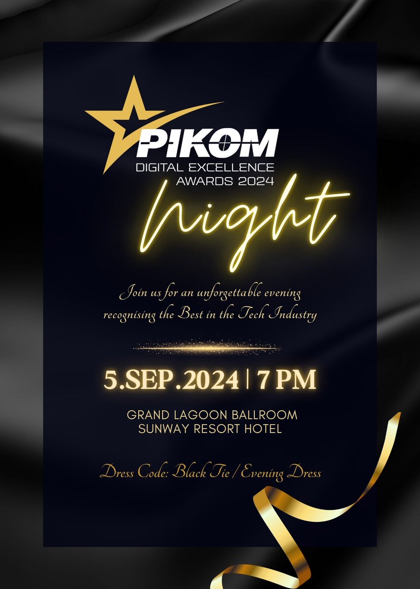 Reserve your table or sponsorship package to celebrate excellence and innovation in the digital ecosystem on 5 September 2024 with 1,000 attendees, including CEOs, CTOs, and the Minister of Digital, YB Gobind Singh as the Guest of Honor. Visit pikom.org.my