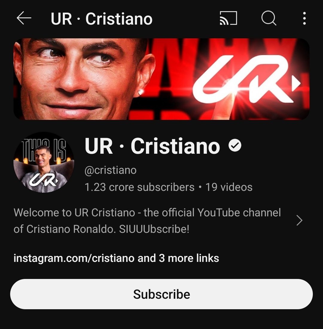 _imNrathi's tweet photo. Cristiano Ronaldo has Surpassed 12 Million Subscribers Within 14 Hours.
#CristianoRonaldo
#ronaldo @Cristiano #youtubechannel https://t.co/ifInCibD2h