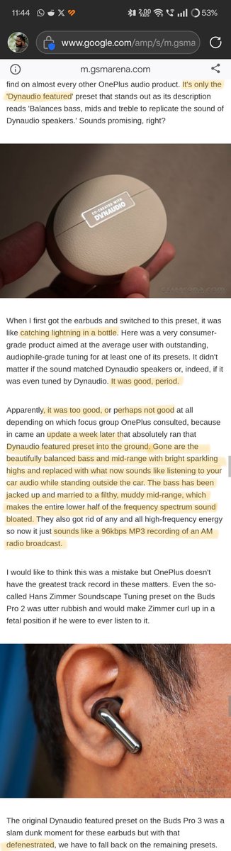 rabineldhojohn's tweet photo. @oneplus @OnePlus_IN @dynaudio Why did you destroy the original Dynaudio preset with an update ? Everybody ain't bass heads. Some of us need balanced bass &amp; mid-range with clear highs ! Pls bring it back &amp; stay true to your Dynaudio Collab marketing !!! 

https://t.co/aycKxsiO93 https://t.co/fNHY0mBqAW