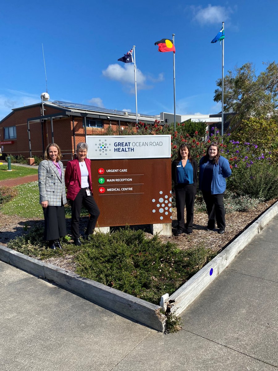 The first visit on our final day took us to Great Ocean Road Health. Thanks to CEO Sandy Chamberlin and Director of Clinical Services Andrea Russell, for the tour of their extensive Apollo Bay facilities and sharing their approach to servicing the changing needs of the community.