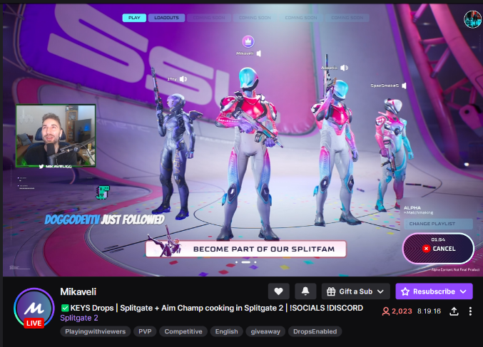 MikaveliGG's tweet photo. Today marked the beginning of the next chapter not only for me but for the FPS genre as well

Huge shoutout to everyone at @1047Games for creating this masterpiece that is @Splitgate 2

To anyone that was a part of today or my journey, I'm blessed to have met you https://t.co/fQzGDhUdCk