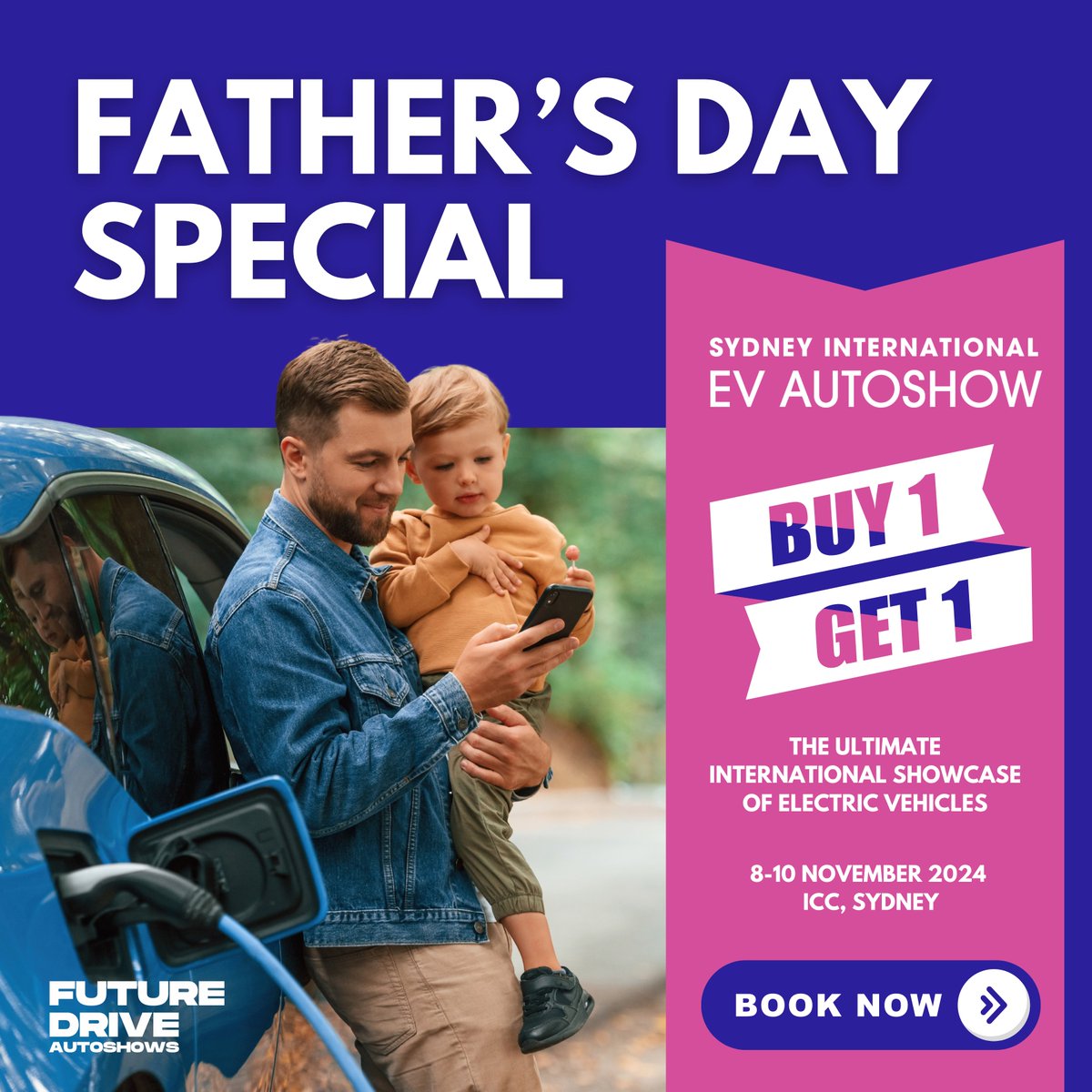 Is the perfect Father’s Day gift idea driving you around the bend? Don’t worry, we've got you covered!

Enjoy our exclusive offer on tickets to our upcoming Sydney International EV AutoShow⚡

📅 8-10 Nov 2024
📍 ICC Sydney
🎟️ Buy 1 Get 1: go.futuredriveauto.au/FathersDay24

#FutureDrive