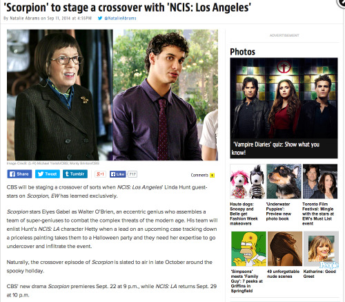 Flowery_Fangirl's tweet image. Remembering when the Scorpion/NCIS LA crossover episode was announced! #ThrowbackThursday #ScorpionCBS #SaveScorpion #NCISLA #HettyLange 

credit to @/typingtess