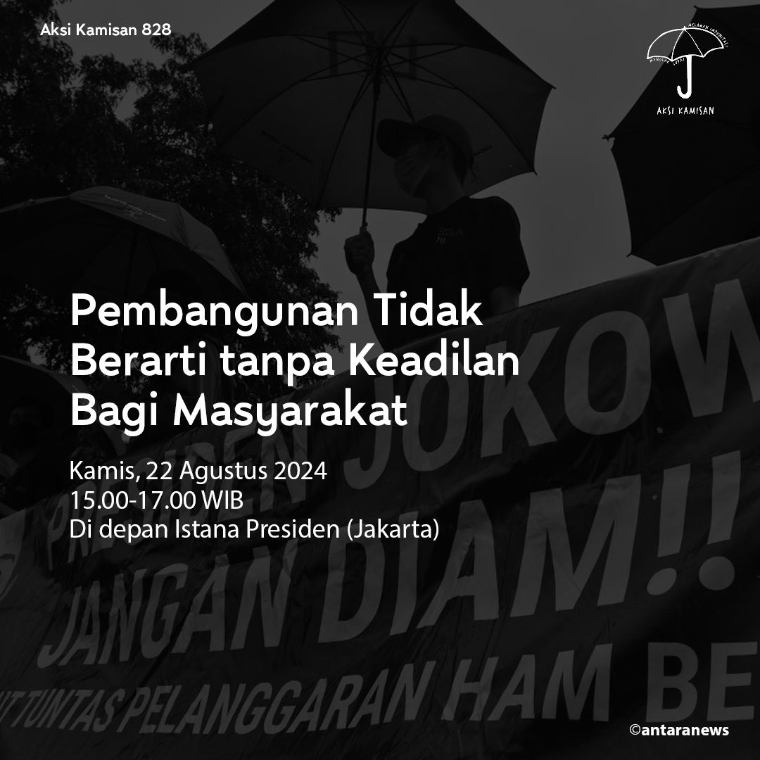 sumarsih11's tweet photo. Hari ini tg.22/8/24 jam 3-5sore @AksiKamisan di dpn IstnPrsdn, Jakarta
Ada:
*Pesan terbuka o/Ibu Halida Hatta, puteri Bung Hatta Proklamator Kemerdekaan Indonesia &amp; Wapres pertama RI.
*PaduanSuara GITAKU,dll
@dipanggilwawan korban Semanggi I -13 November 1998 https://t.co/ItcD6Fd0wb
