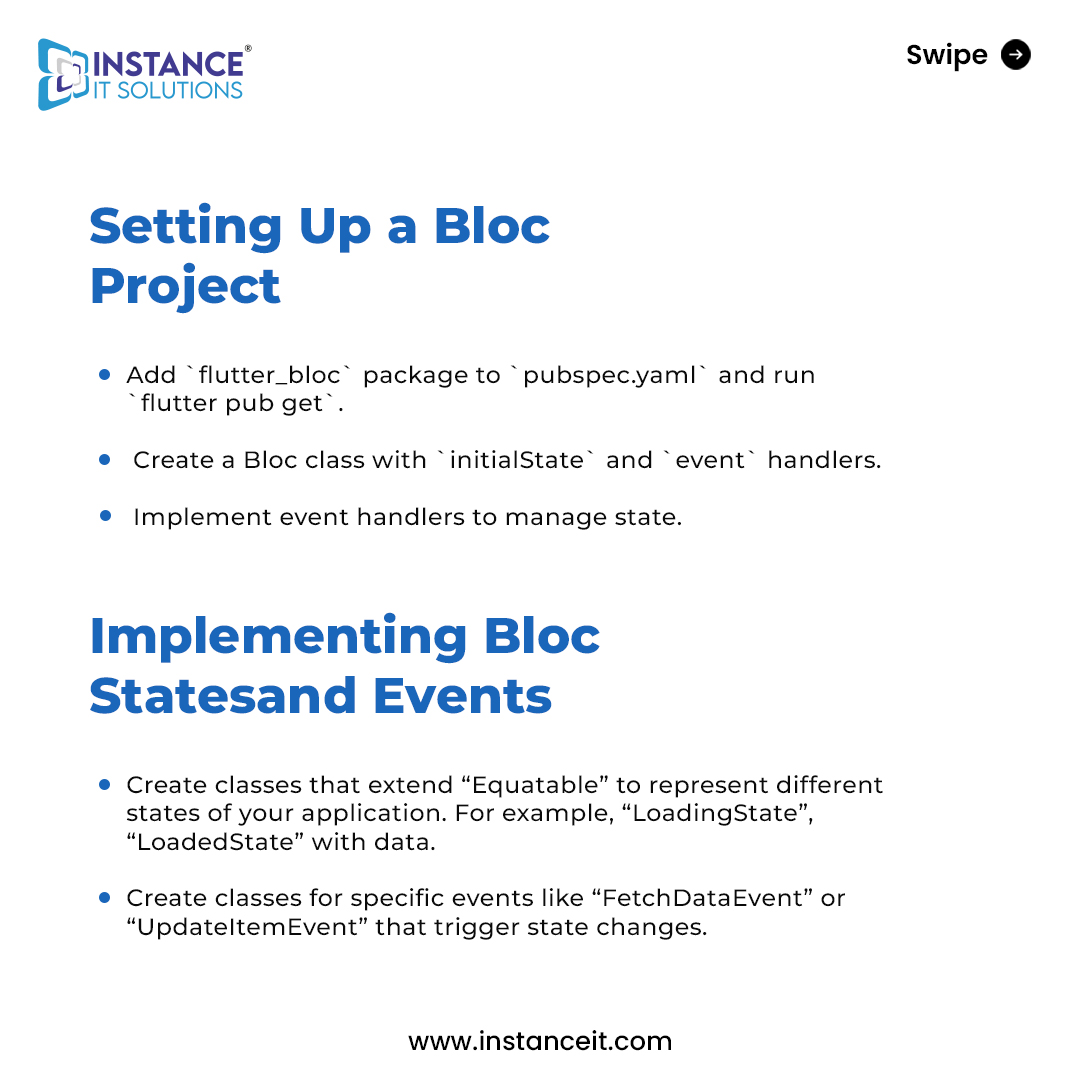 instance_it's tweet image. 🚀 Are you looking for a framework to build robust and efficient apps? Flutter Bloc is here to elevate your app development game. 💻

Follow: @instanceitofficial
Visit: instanceit.com
Contact: +91 7862034603

#FlutterBloc #EfficientAppDevelopment #RobustApps #Code
