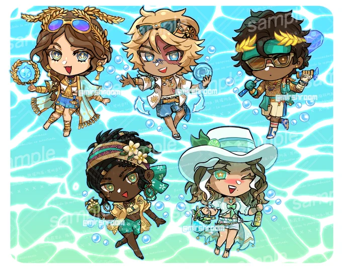 idv summer bbys + florian! debuting these as charms at anyc this weekend! #IdentityV