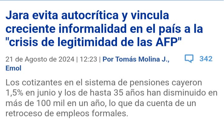 Será porque la campaña para fomentar la responsabilidad individual sobre su pensión es prácticamente nula y los beneficios económicos de ayuda que no discriminan a quienes prefieren la informalidad creando un incentivo perverso?

No, debe ser culpa de las AFP.
