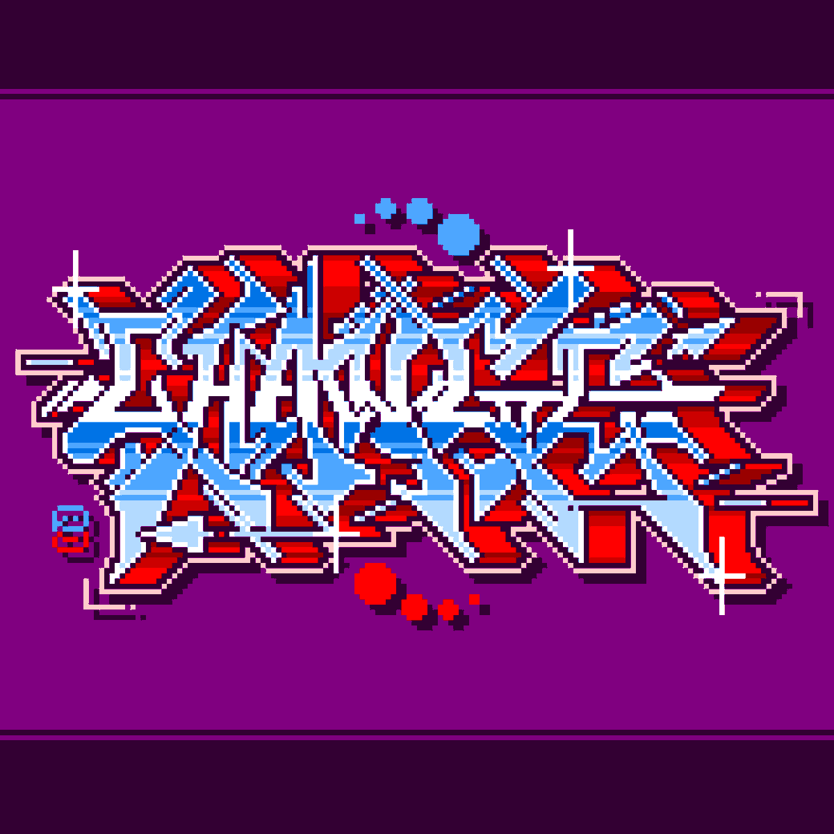 sakesalmon7's tweet photo. CHANGE🔴🔵

#グラフィティ #graffiti
#ドット絵 #pixelart https://t.co/7QOn33TKLg