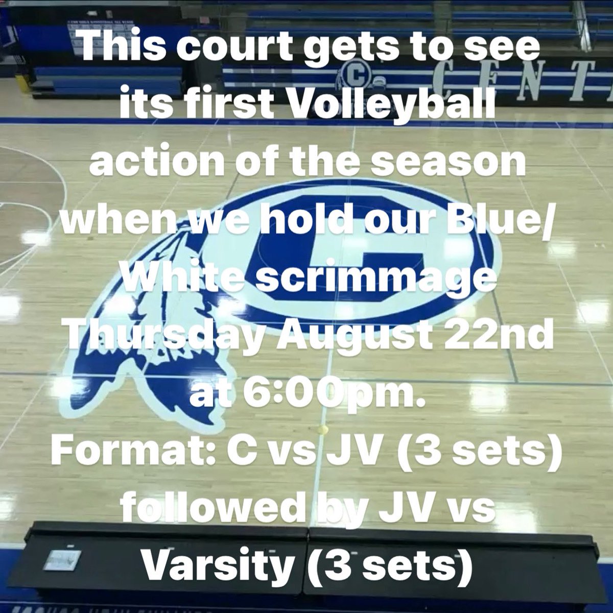 Come out and support the volleyball team tomorrow night at 6:00 when we hold our Blue/White scrimmage.