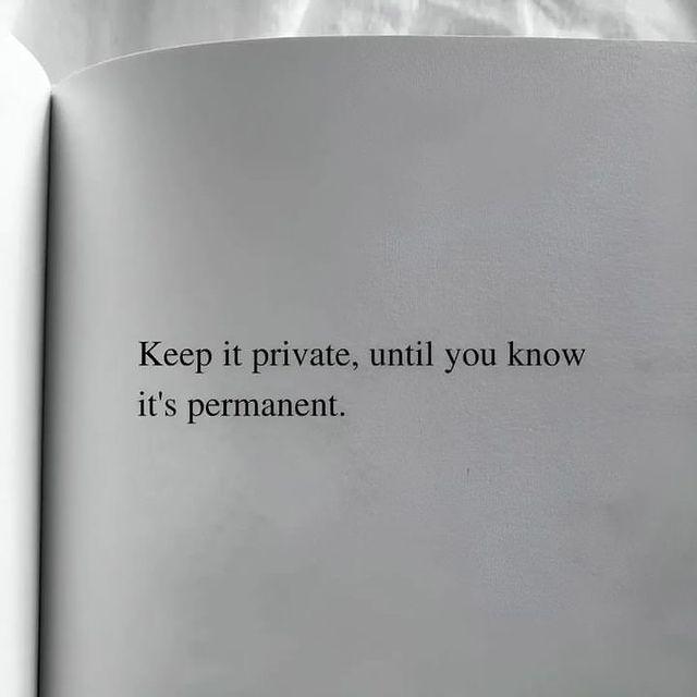 Keep it private