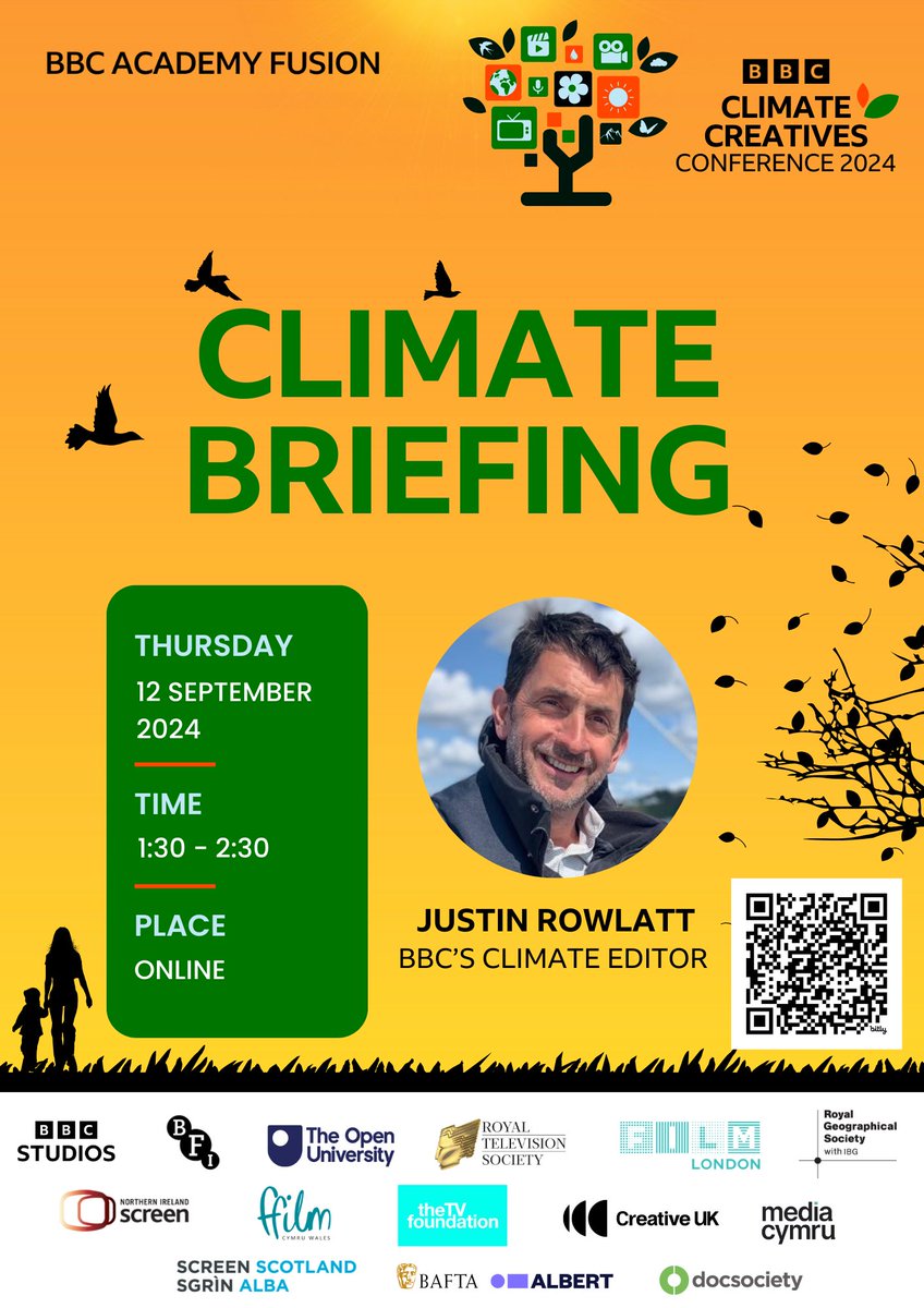 BBC Academy (@bbcacademy) on Twitter photo In a year of elections what do the results tell us about the outlook for the #environment?
Join BBC Climate Editor <a href="/BBCJustinR/">Justin Rowlatt</a> & guests for a #ClimateCreatives discussion on the latest #climate developments.
📍 FREE, online, 12 Sep 24
🔗 Info & booking: bit.ly/ClimateCreativ… In a year of elections what do the results tell us about the outlook for the #environment?
Join BBC Climate Editor <a href="/BBCJustinR/">Justin Rowlatt</a> & guests for a #ClimateCreatives discussion on the latest #climate developments.
📍 FREE, online, 12 Sep 24
🔗 Info & booking: bit.ly/ClimateCreativ…