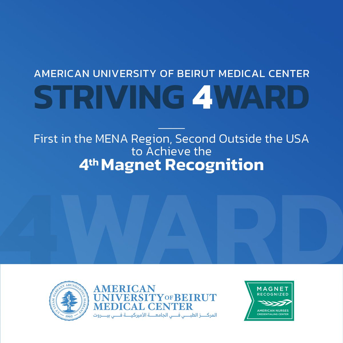American University of Beirut Medical Center (@aubmc_official) on Twitter photo A Milestone in Nursing Excellence: Fourth Magnet Recognition for AUBMC.
Read the full story here: bit.ly/Striving4Ward
#AUBMC #Pioneering_Healthcare <a href="/AUB_Lebanon/">American University of Beirut</a> A Milestone in Nursing Excellence: Fourth Magnet Recognition for AUBMC.
Read the full story here: bit.ly/Striving4Ward
#AUBMC #Pioneering_Healthcare <a href="/AUB_Lebanon/">American University of Beirut</a>