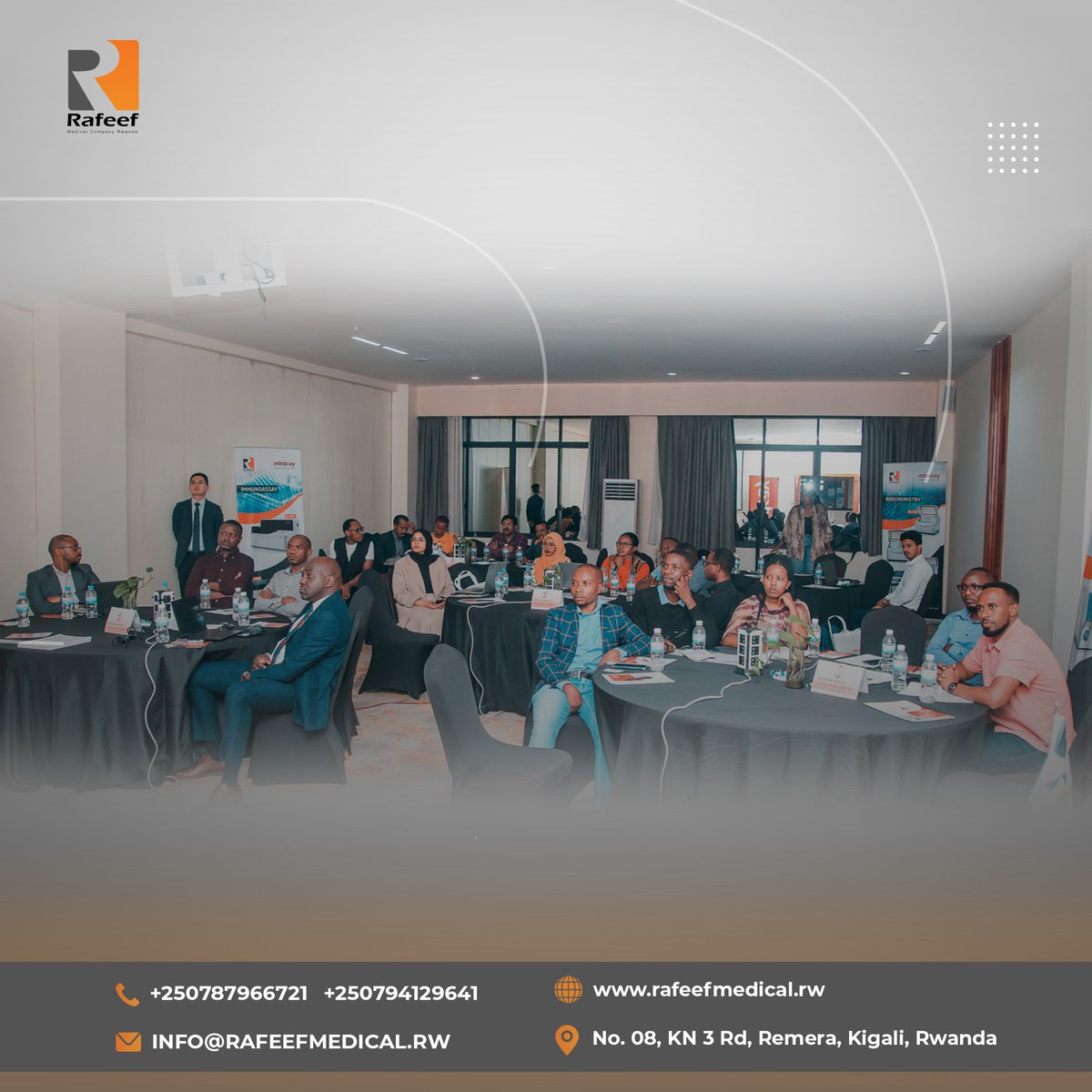 RafeefRwanda's tweet photo. We were delighted to host our IVD Workshop in collaboration with @Mindrayglobal, as their exclusive distributor in Rwanda, on Friday, August 16, 2024 at MHotel.

#rafeef #mindray #ivd #laboratory #workshop #healthcare #rwanda https://t.co/hLSLOvcy4t