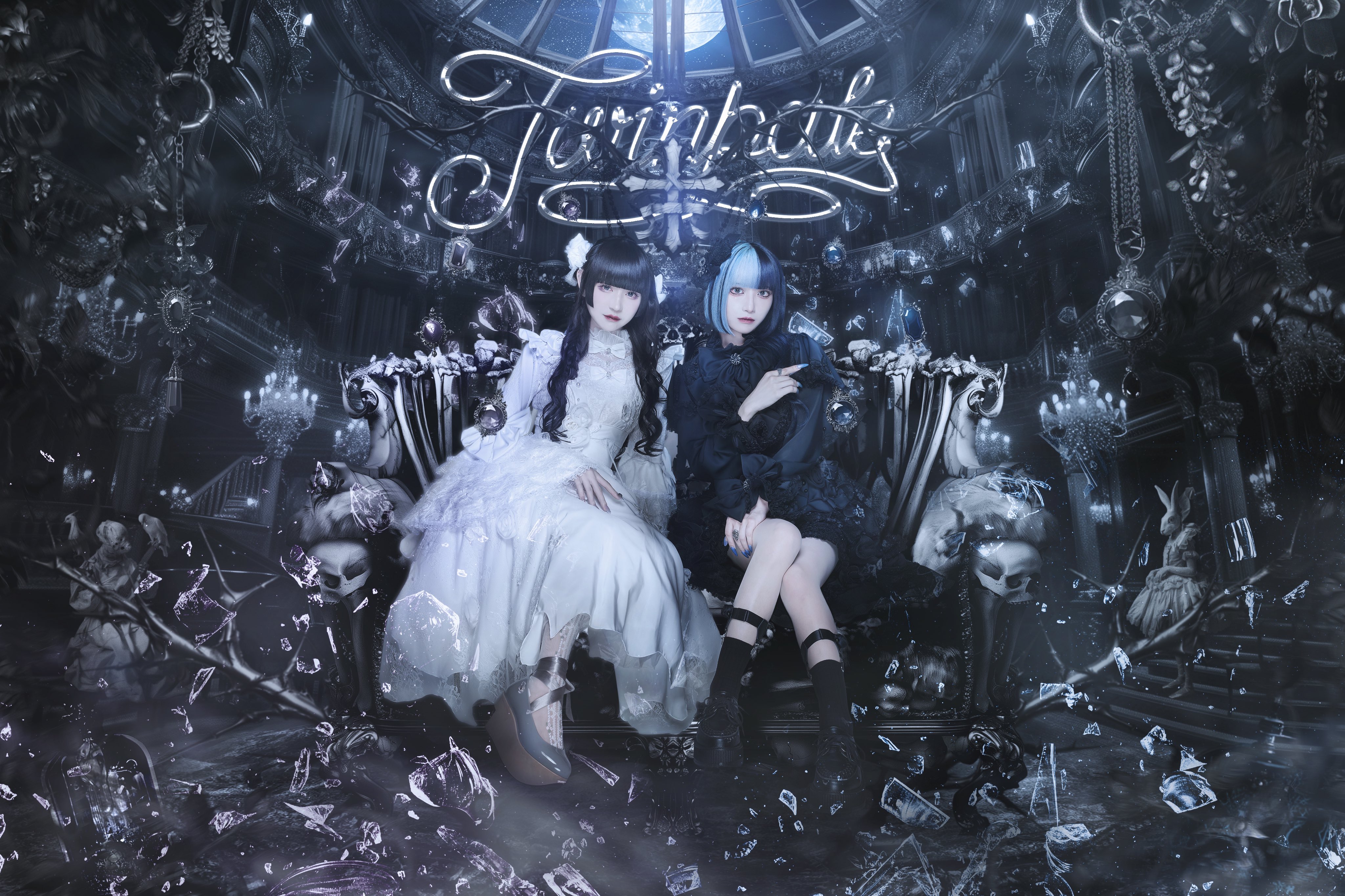 twinpale蒼井叶 白雪姫乃 実写ロンT、タトゥーシール2種 - T