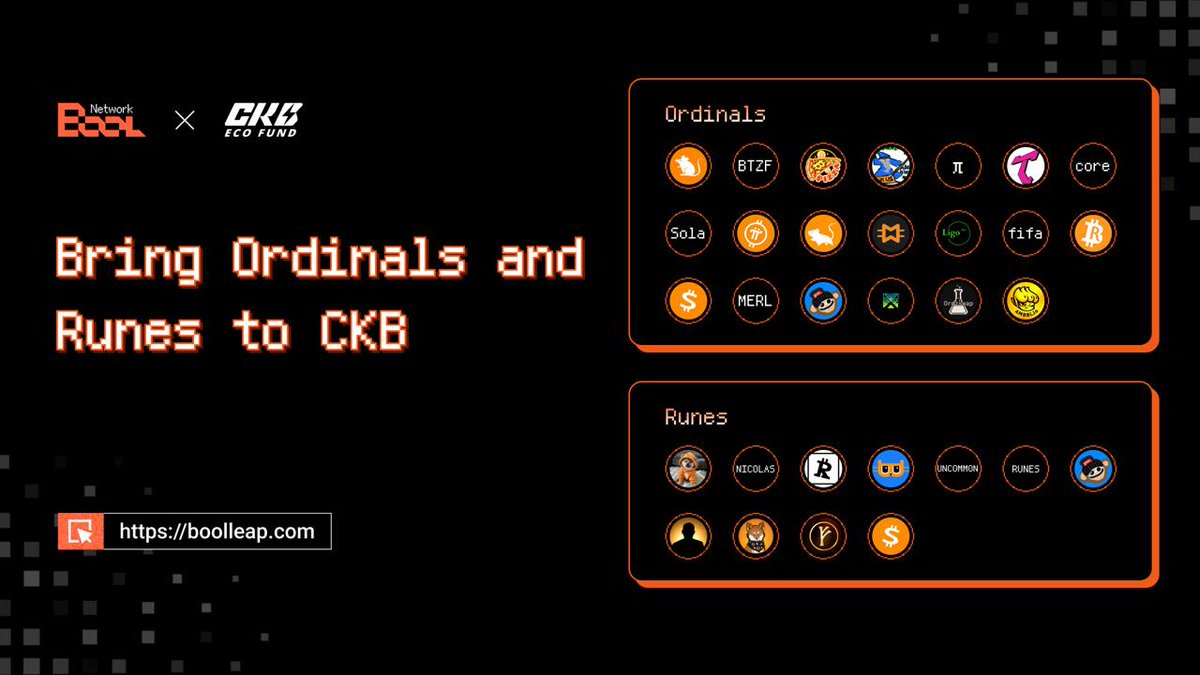 DeepSafe_AI's tweet image. 🚀 Expanding Support for Ordinals and Runes Tokens on @CKBEcoFund🎉

We are excited to announce that Bool Network is now enabling cross-chain transactions for several new tokens on the CKB ecosystem and RGB++ Layer, including:

📦 Ordinals: RATS (@Bitrats_org), #BTZF, #Pizza,…