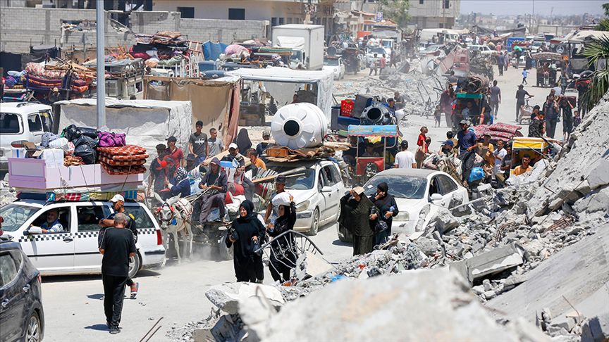 Birleşmiş Milletler, Gazze'de Filistinlerin sığındığı El-Mevasi'de kilometre kareye 30 bin kişi düştüğünü açıkladı