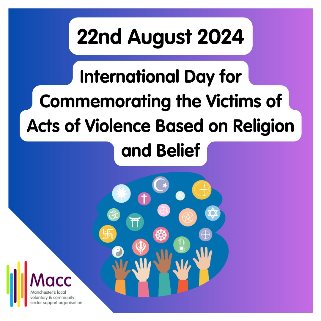 Today is the international day of commemoration for victims of acts of violence based on religion or belief. Today we are thinking of those who have suffered or lost their lives due to unjustified violence and human rights abuses based on one’s religion.
