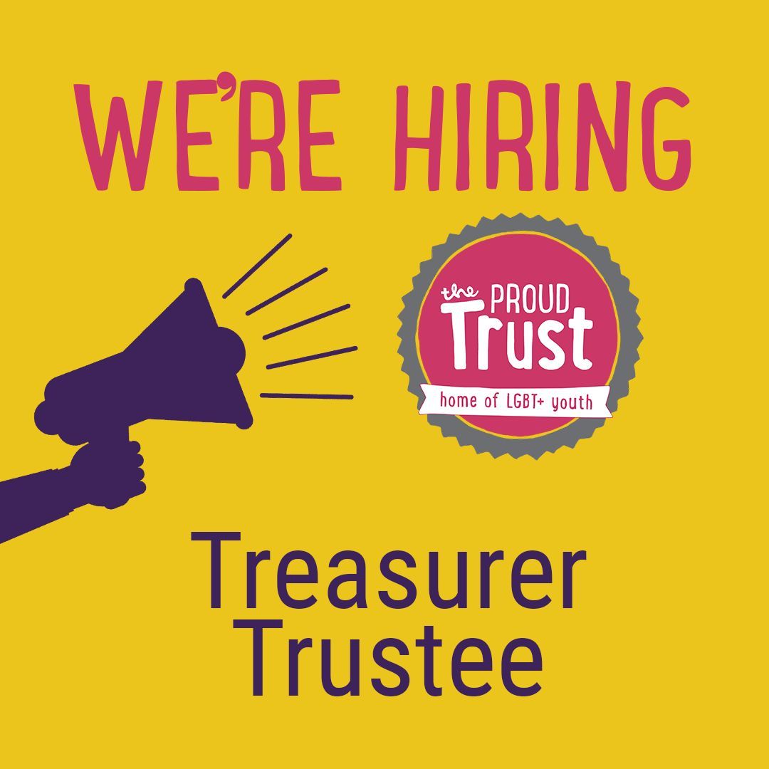🌈📣We're hiring a Treasurer Trustee!

Passionate about creating a better future for LGBT+ young people and have a strong knowledge of charity finance?

We strongly encourage applications from underrepresented backgrounds.

Click here to apply: buff.ly/3rneOMJ