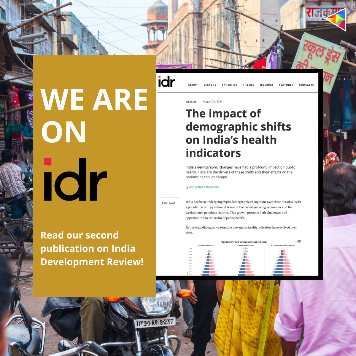 _sattva's tweet photo. As India's population expands and life expectancy increases, mortality indicators have decreased. This #DataDialogue by India Data Insights, published in @idr_online, examines the country's rapid demographic changes over the last few decades, and their impact on health indicators. Read it here: https://t.co/8GmFKIIYME
#IDI #healthindicators #mortalityrate #Indiademographic