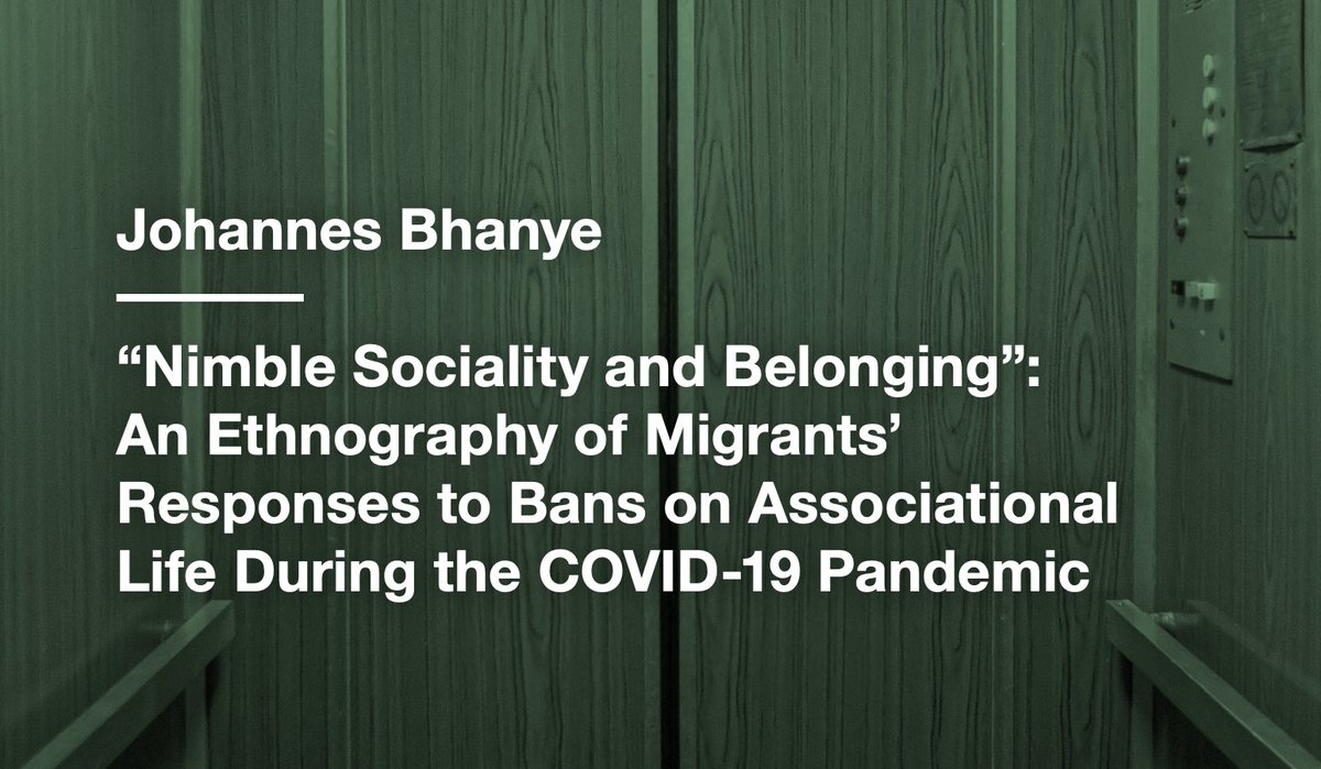 nccr – on the move (@nccr_onthemove) on Twitter photo If you missed it this spring, read <a href="/joebhanye/">Dr. Johannes Bhanye (Ph.D.)🇿🇼🇿🇦</a>'s fascinating working paper on how Malawian migrants in Zimbabwe adapted to #COVID19. Discover their creative resilience strategies, from secret religious ceremonies to building digital communities.
👉tinyurl.com/mvp5wurk If you missed it this spring, read <a href="/joebhanye/">Dr. Johannes Bhanye (Ph.D.)🇿🇼🇿🇦</a>'s fascinating working paper on how Malawian migrants in Zimbabwe adapted to #COVID19. Discover their creative resilience strategies, from secret religious ceremonies to building digital communities.
👉tinyurl.com/mvp5wurk