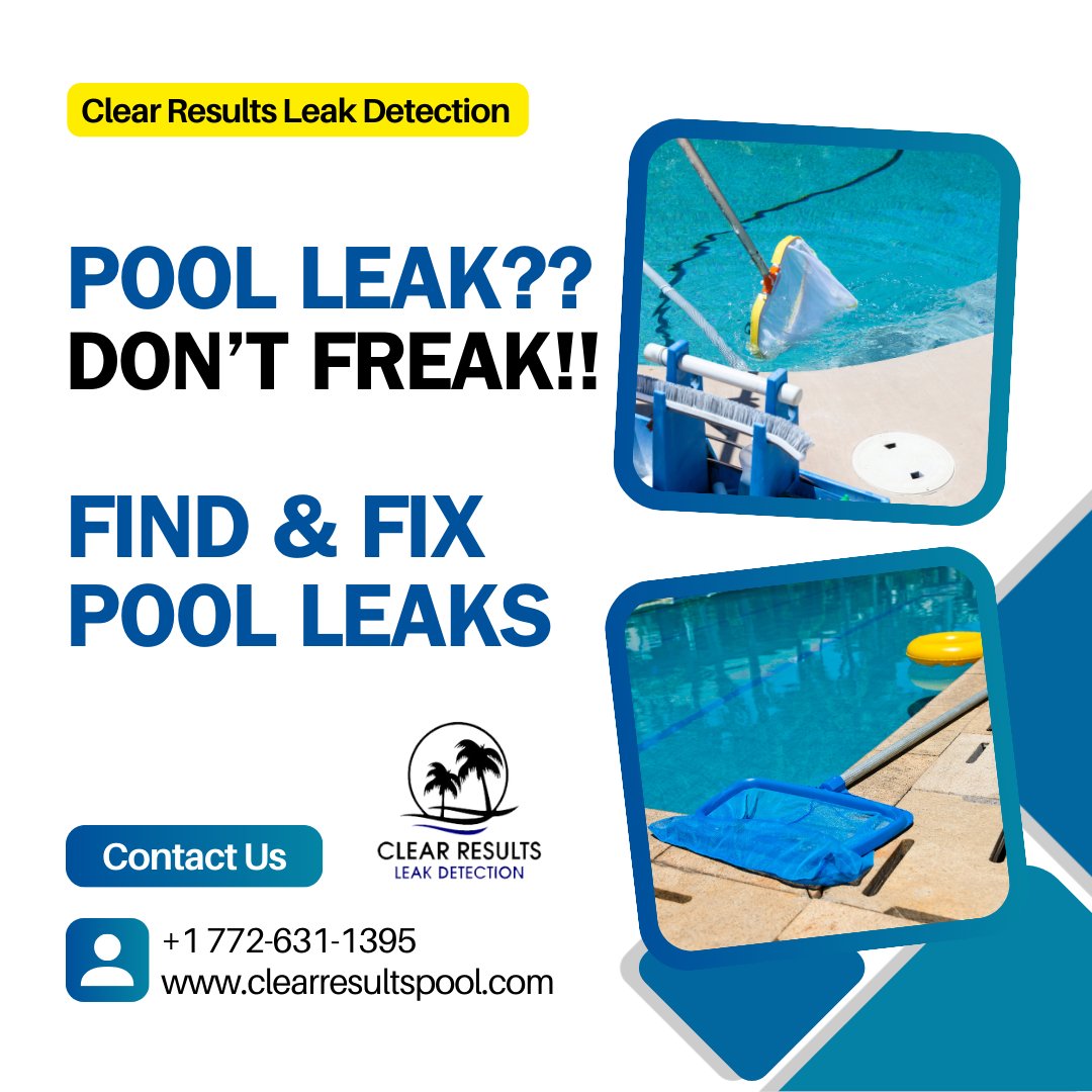 ClearResults2's tweet image. Looking for a Swimming Pool Leak Detection Expert in Florida?

Try Clear Results Leak Detection.
We service all of the Treasure Coast, Florida.

Pool Leak??
Don't Freak!!

We Find &amp;amp; Fix Pool Leaks!! Give Us a Call Today 772-631-1395 

#poolleakdetection #leakypool #TreasureCoast
