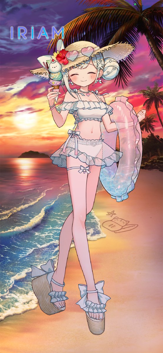 「夕方配信来てくれてありがとう!IRIAMの海背景綺麗すぎる!※フリート 」|ゆきぬの❄️Skeb募集中のイラスト