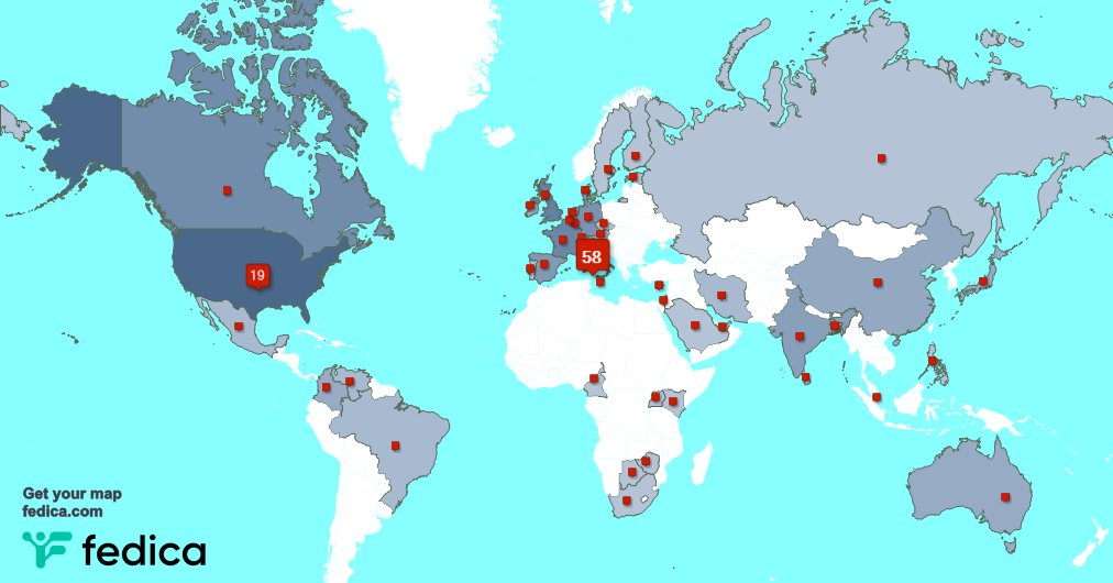 I have 2 new followers from Spain 🇪🇸, and more last week. See fedica.com/!leosorge