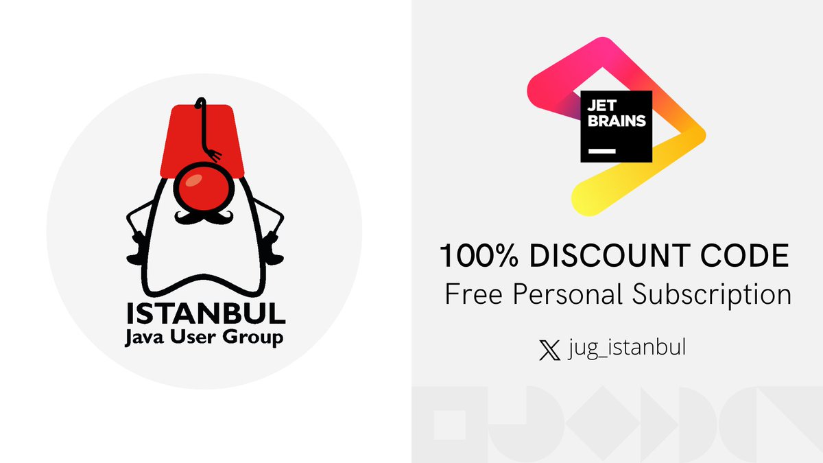 🌟 It's Jetbrains license giveaway time! 🌟 

1️⃣ Follow our account 
2️⃣ Like and repost 
3️⃣ Mention a friend

Thanks to <a href="/jetbrains/">JetBrains</a> for supporting our community!

Three winners will be chosen randomly on Wednesday, September 11! 🙌

#jugistanbul #jetbrains #raffle #giveaway