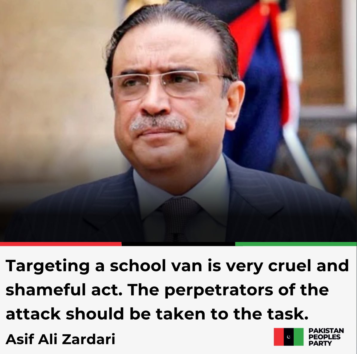 MediaCellPPP's tweet photo. President @AAliZardari strongly condemns the firing at Attock school van.

Read More: https://t.co/ySCZN13N1j https://t.co/GYz6yEhP3K