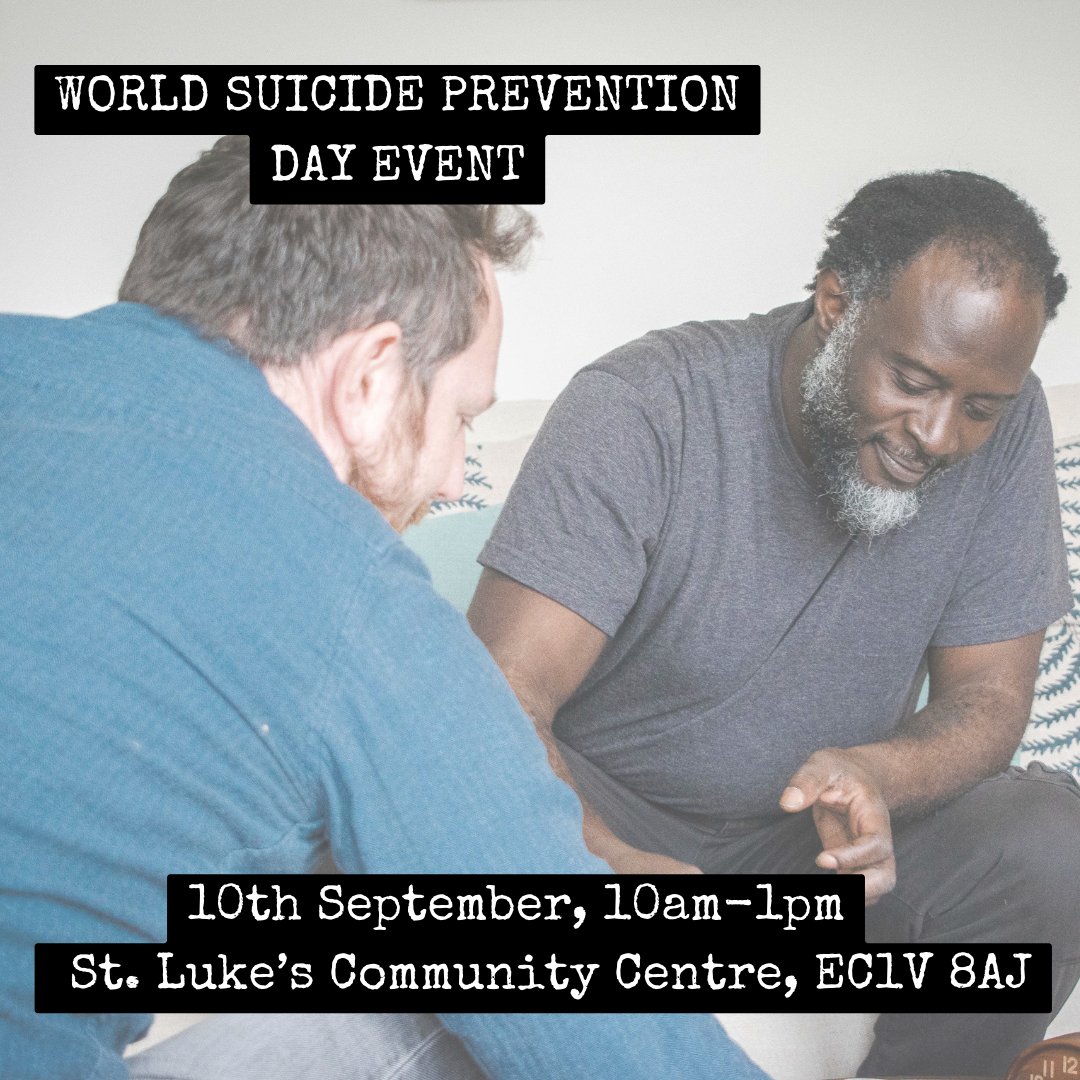 James’ Place (@jamesplaceuk) on Twitter photo Join our London team for a special #WorldSuicidePreventionDay community event at <a href="/StLukesTrust/">St Luke's Community Centre</a>. Come and find out more about our life-saving work with men in suicidal crisis. More information at eventbrite.co.uk/e/james-place-… #suicideprevention Join our London team for a special #WorldSuicidePreventionDay community event at <a href="/StLukesTrust/">St Luke's Community Centre</a>. Come and find out more about our life-saving work with men in suicidal crisis. More information at eventbrite.co.uk/e/james-place-… #suicideprevention