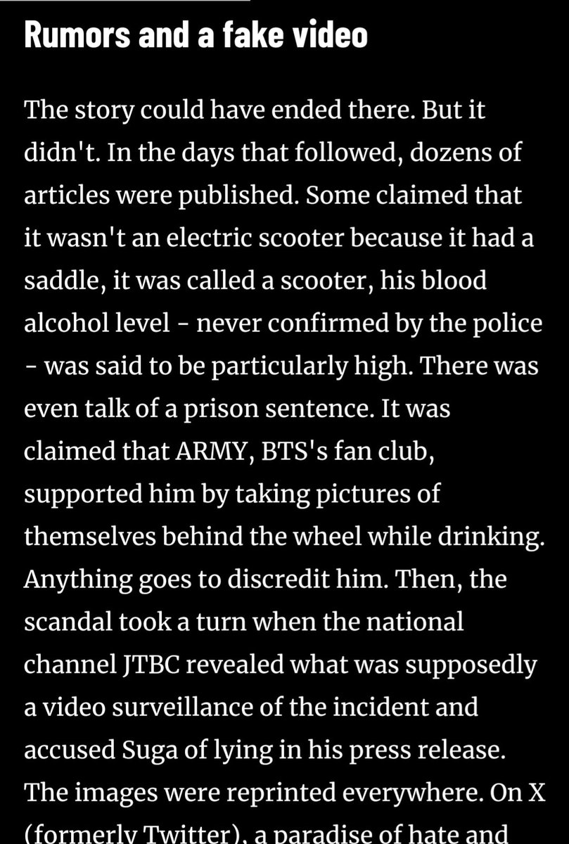 AGUST D CHARTS (@dataagustd) on Twitter photo ⚠️ Open and engage with this article by <a href="/ParisMatch/">Paris Match</a> that rightly criticizes the excessive treatment SUGA has received from 📰 , drawing parallels to the treatment in Lee Sun-kyun's case.❗️
The article explains every detail of the case and the developments in following days, ⚠️ Open and engage with this article by <a href="/ParisMatch/">Paris Match</a> that rightly criticizes the excessive treatment SUGA has received from 📰 , drawing parallels to the treatment in Lee Sun-kyun's case.❗️
The article explains every detail of the case and the developments in following days,