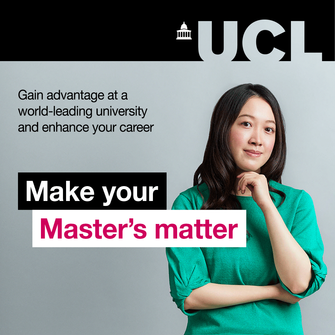 We're still accepting UK applications for graduate degrees at UCL for 2024 entry - apply by 30 August✨ 

#MakeYourMastersMatter

🔗 ucl.ac.uk/prospective-st…