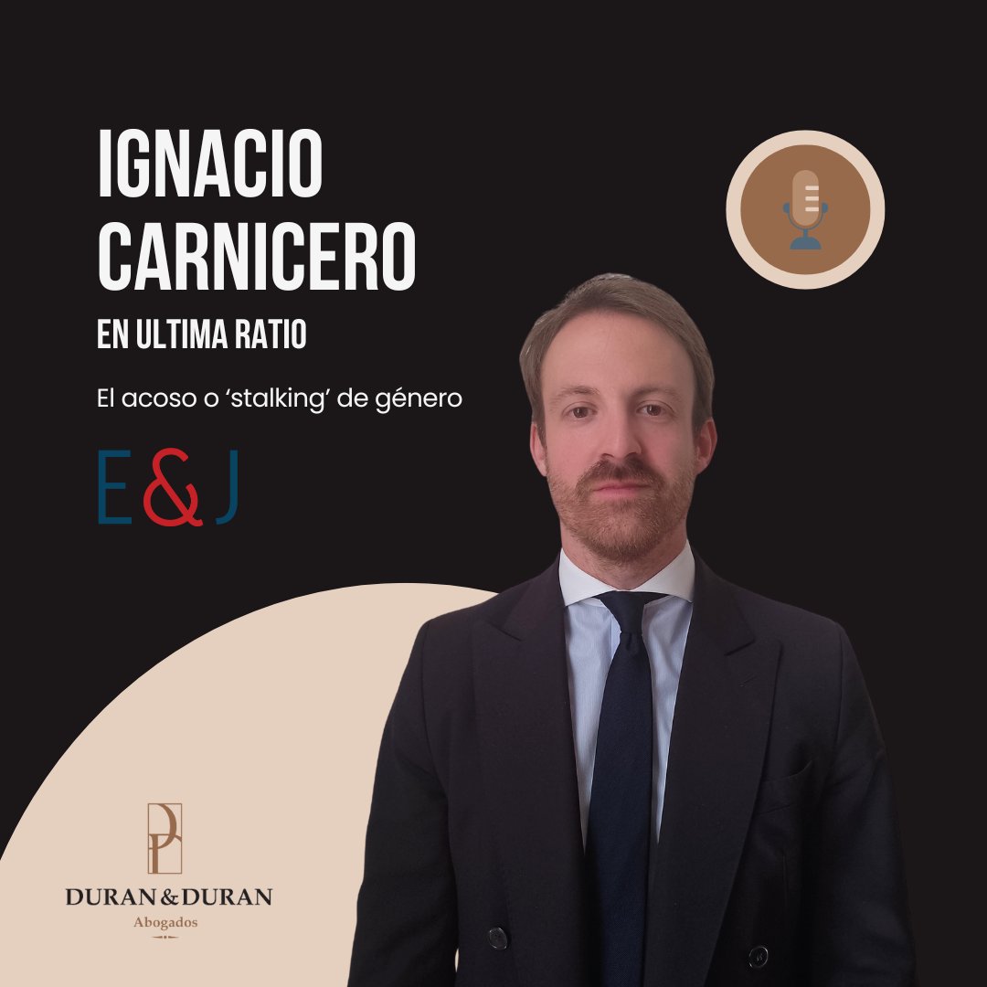 🎙️ No te pierdas la participación de nuestro abogado Ignacio Carnicero Díaz en el podcast de <a href="/EconomistJurist/">Economist & Jurist</a>, #UltimaRatio.
Con <a href="/AmuraLegal/">Antonio J. Rubio Martínez</a>, Ignacio aborda uno de los temas más delicados y complejos de la actualidad: el #acoso o #stalking de género.
🔗 bit.ly/3Mc1Prg