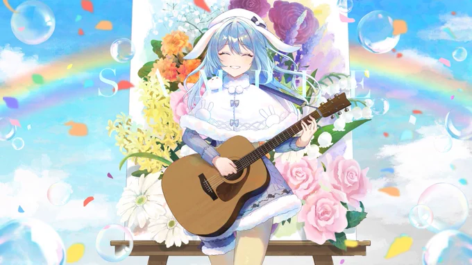 【お知らせ】華白ユピア様( #Kasiro_Yupia )の2周年記念の通常衣装キービジュアルと、歌ってみた動画にてイラストでお手伝いさせていただきました!2周年おめでとうございます! 