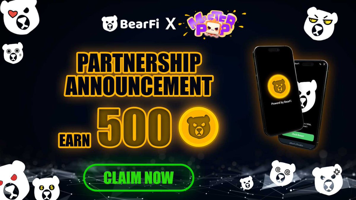 🚀 Exciting News: BearFi x MasterPop Giveaway Partnership! 🌟

We’re thrilled to partner with MasterPop, a leading Match 3 game that blends engaging gameplay with real economic opportunities. Together, we aim to empower players to earn while they play, creating a vibrant gaming