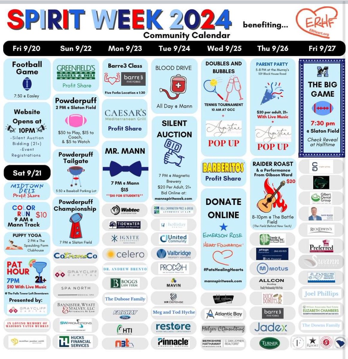 🩵❤️🤍JL Mann Spirit Week 2024🤍❤️🩵  #OneMANN #spiritweek2024
