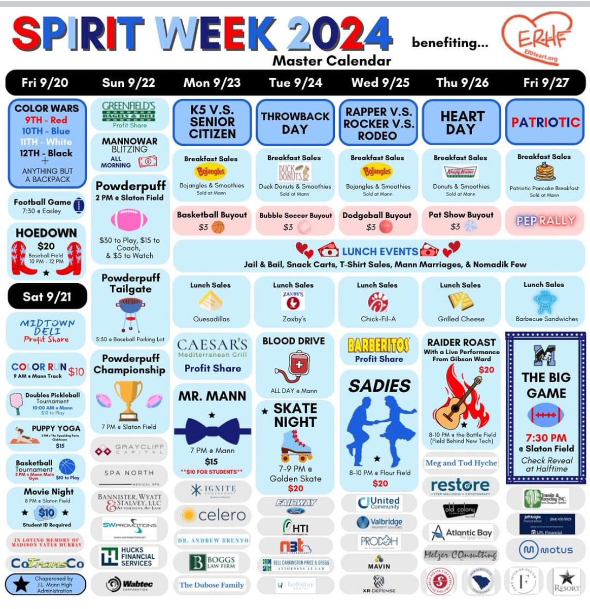 JLMannHigh's tweet photo. 🩵❤️🤍JL Mann Spirit Week 2024🤍❤️🩵  #OneMANN #spiritweek2024 https://t.co/swoTVVYOdy