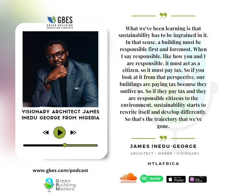 buildingGBM's tweet photo. Integrating traditional African designs with sustainable practices with James Inedu-George

#education #podcast #energymodeling #airinfiltration #GreenGlobes #LEEDuserExpert #Sustainability #LEEDRatingSystem #greenbuilding #buildings #GBES #LEEDCertification #USGBC #building https://t.co/VWc3Lwz4al