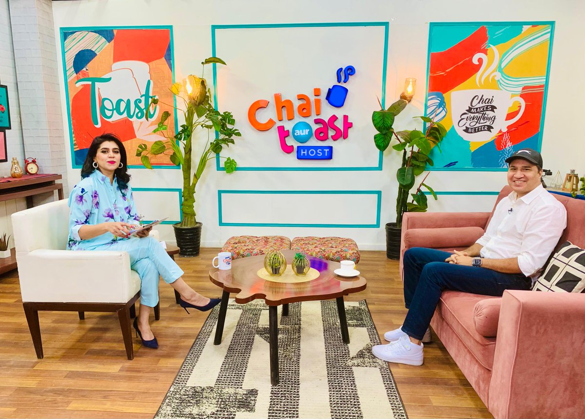 AliSalmanAnchan's tweet photo. Today, I was a guest on # DawnTV's Morning show, #ChaiToastAurHost. I Had a fascinating conversation with the energetic and charismatic host, Rijah!
Thanks for inviting me, Mr.Qasim Shafique
@PhoolPatti
#Anchan #truckart #promotingPakistan #PhoolPatti https://t.co/zCkkiRCldl