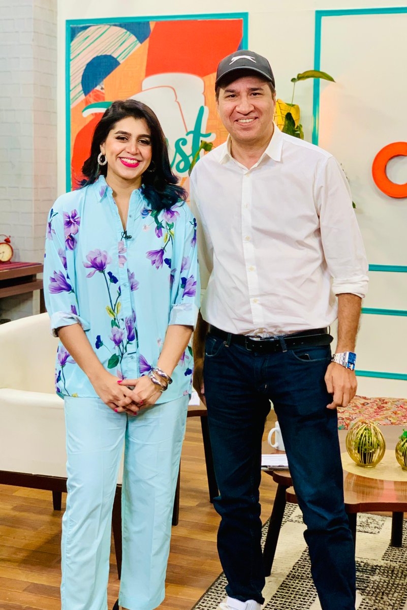 AliSalmanAnchan's tweet photo. Today, I was a guest on # DawnTV's Morning show, #ChaiToastAurHost. I Had a fascinating conversation with the energetic and charismatic host, Rijah!
Thanks for inviting me, Mr.Qasim Shafique
@PhoolPatti
#Anchan #truckart #promotingPakistan #PhoolPatti https://t.co/zCkkiRCldl