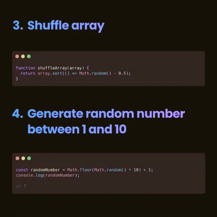 e_opore's tweet image. 15 JavaScript Snippets to make JavaScript short, sweet and easy ⬇️