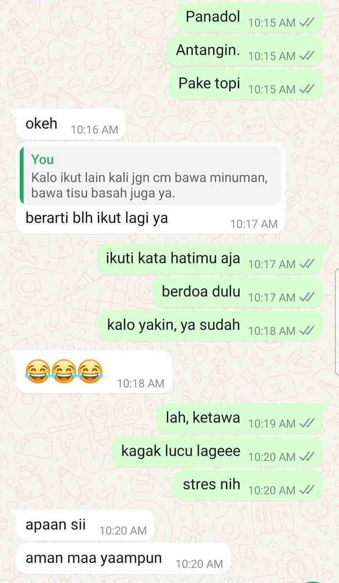 Kenapa ikut demo?  Kata anak gue,"Kita ngga se-priviledged itu utk bisa gak peduli". Walau gue stres dan ketakutan, gue gak melarang. Pada akhirnya, anak kita hanya lahir melalui kita, bkn punya kita, gitunya kata Khalil Gibran.