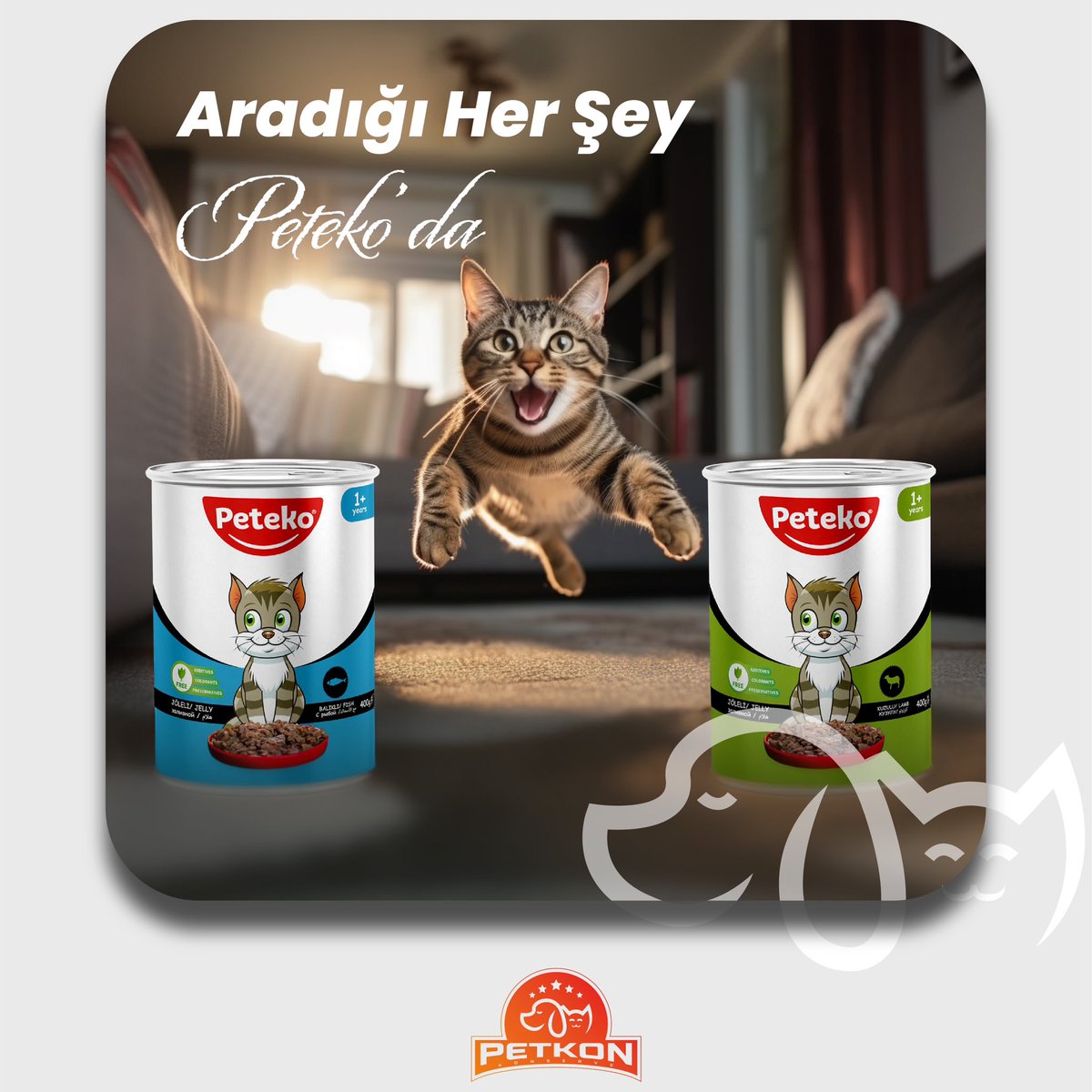 Tüylü dostlarınızın aradığı her şey Peteko’da!
😻
Sağlıklı ve lezzetli seçeneklerimizle onları şımartmanın tam zamanı.
🐾 Peteko ile onların sağlığı ve mutluluğu için bir adım atın!

#petkonkonserve #petkon #petekopetfood #yaşmama #kurumama #kedimaması #kedibakımı